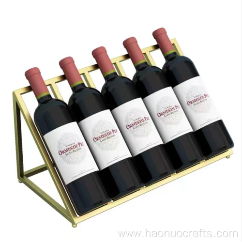 Right triangle iron wine rack